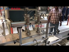 دستگاه پرکن روغن خوراکی قوطی جری درام 5 تا 30 کیلوگرمی با وزن خالص با دستگاه درپوش و برچسب زنی